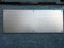 Tornion taistelun muistomerkin laatta.